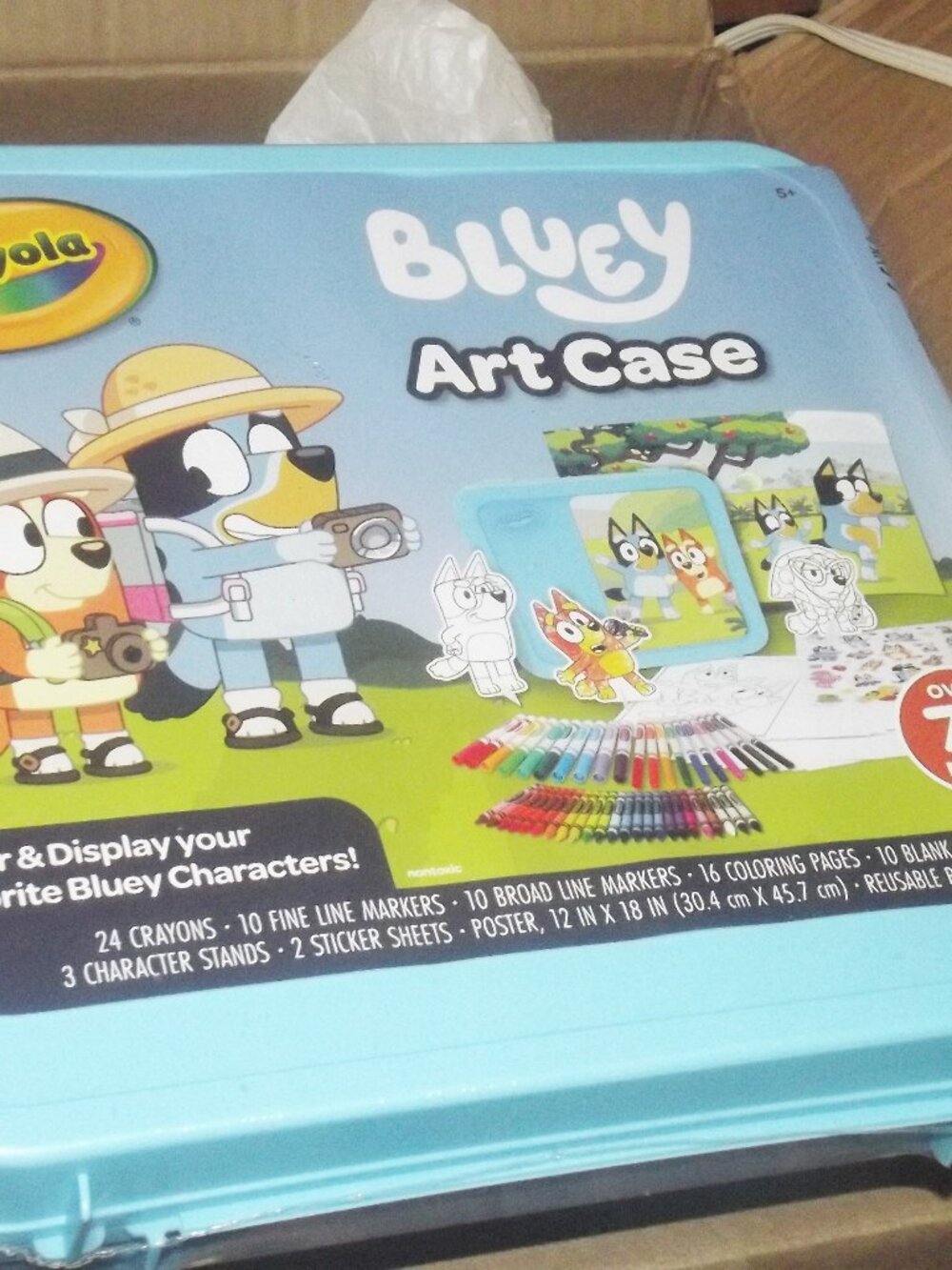 I Have a Crayola Art Case---Bluey, Over 75 Pieces---MIB